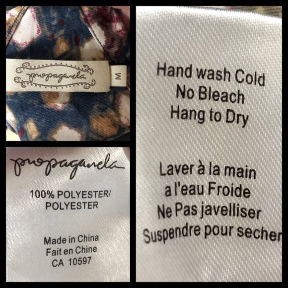 Propaganda V Neck Camisole Sleeveless Top All Over Print Medium - Picture 11 of 11